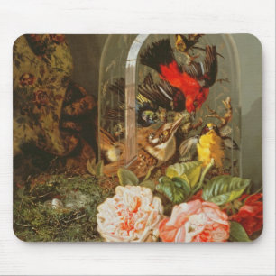 Still Life with Humming Bird in a Glass Dome Mouse Pad