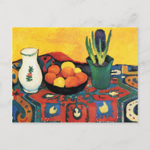 Still Life with Hyacinthe by August Macke Postcard