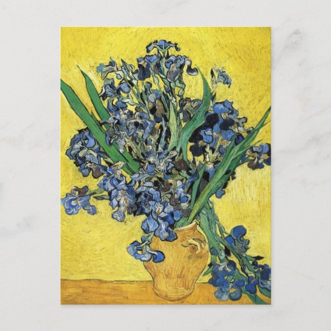 Still Life with Irises by Vincent Van Gogh Postcard (Front)