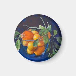 Still Life with Lemons and Orange Branch Magnet