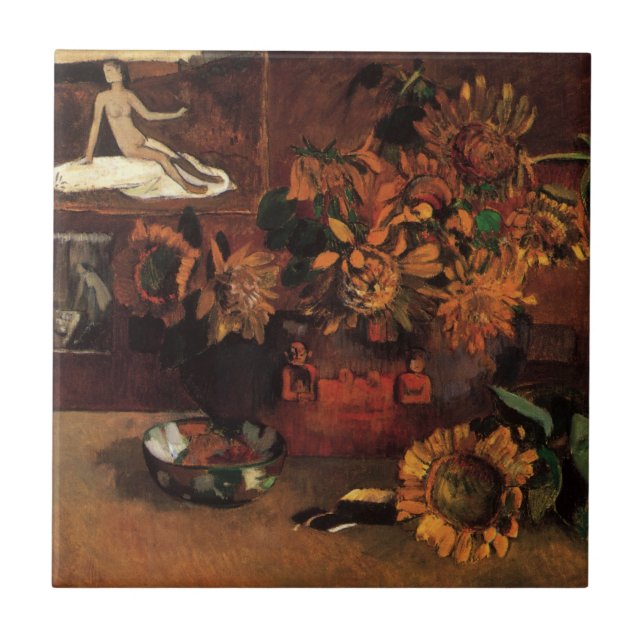Still Life with L'Esperance (Hope) by Paul Gauguin Tile (Front)