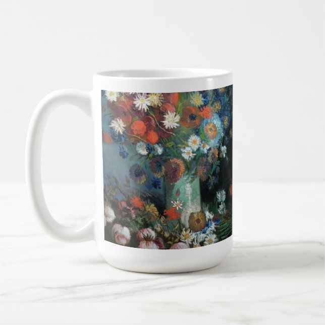 Still Life with Meadow Flowers | Vincent van Gogh Coffee Mug (Left)