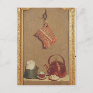 Still Life with meat, kettle and cup Postcard