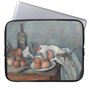 Still Life with Onions, OIl Painting, Paul Cezanne Laptop Sleeve