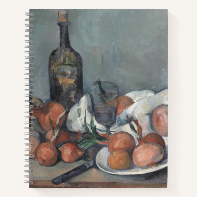 Still Life with Onions, OIl Painting, Paul Cezanne Notebook (Front)