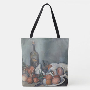 Still Life with Onions, OIl Painting, Paul Cezanne Tote Bag