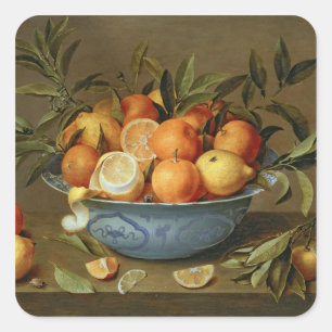 Still Life with Oranges and Lemons Square Sticker