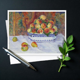 Still Life with Peaches, Renoir Postcard