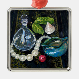 Still Life with Pearls Metal Ornament