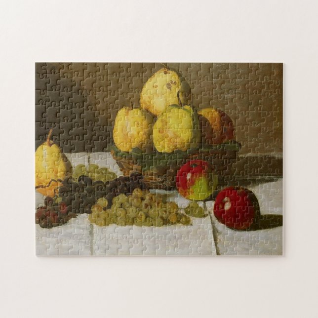Still Life with Pears & Grapes Monet Fine Art Jigsaw Puzzle (Horizontal)