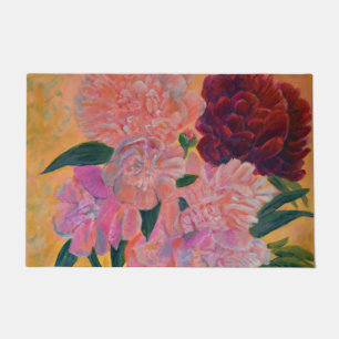Still Life with Peonies Painting Doormat