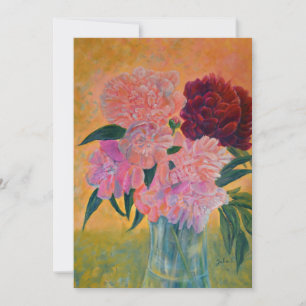 Still Life with Peonies Painting   Invitation