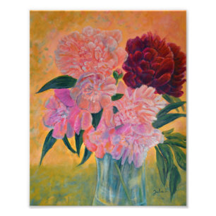 Still Life with Peonies Painting Photo Print