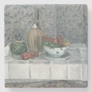 Still Life with Peppers, 1899 (oil on canvas) Stone Coaster