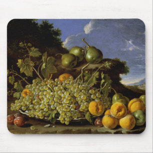 Still life with Plate of Grapes, Peaches, Pears Mouse Pad