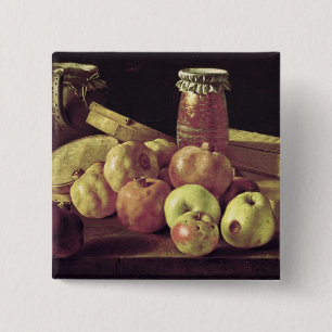 Still Life with Pomegranates 15 Cm Square Badge