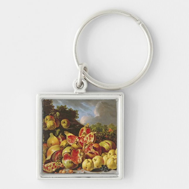 Still Life with pomegranates Key Ring (Front)