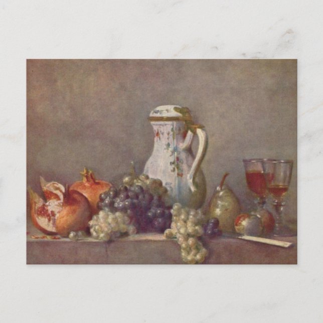 Still Life with Porcelain Jug by Jean Chardin Post Postcard (Front)