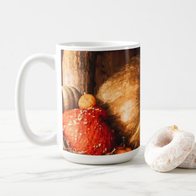Still Life with Pumpkins Coffee Mug (With Donut)