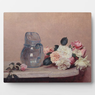 Still Life with Roses, 1889 (oil on canvas) Plaque