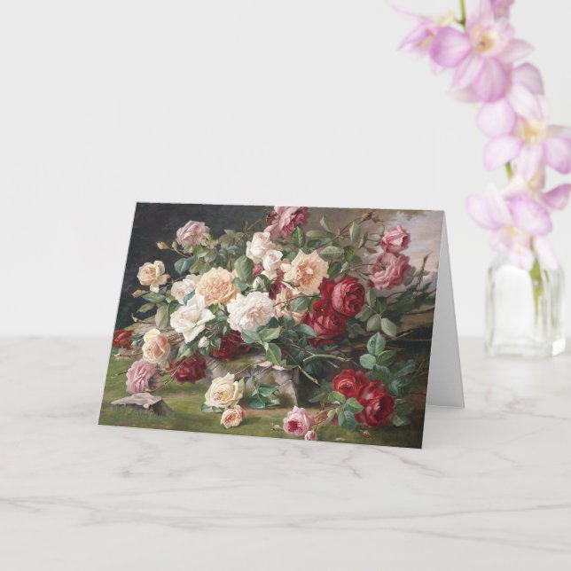 Still life with roses card (Orchid)