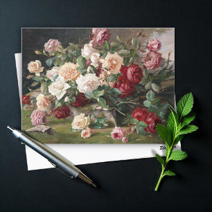 Still life with roses  postcard