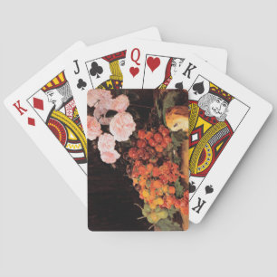 Still Life With Roses, Strawberries and Bread Playing Cards