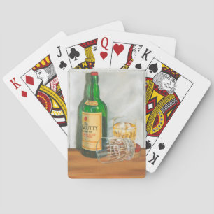Still Life with Scotch by Jennifer Goldberger Playing Cards