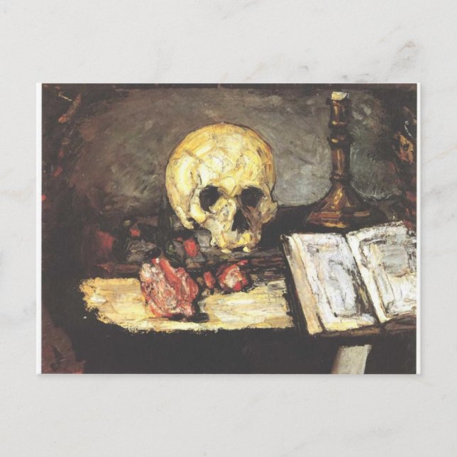 Still Life with Skull, Candle, and Book. Postcard (Front)