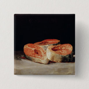 Still Life with Slices of Salmon, 1808-12 15 Cm Square Badge