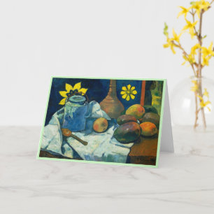 Still Life with Teapot and Fruit, Paul Gauguin Card