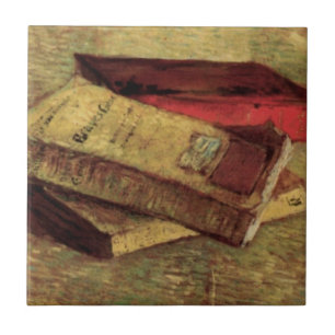 Still Life with Three Books by Vincent van Gogh Ceramic Tile