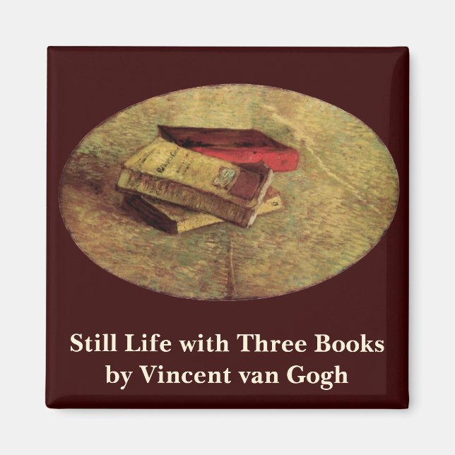 Still Life with Three Books by Vincent van Gogh Magnet (Front)