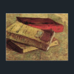 Still Life with Three Books by Vincent van Gogh Postcard<br><div class="desc">Still Life with Three Books by Vincent van Gogh is a vintage fine art post impressionism still life painting featuring 3 books. Great for students, teachers, librarians and Back to School! About the artist: Vincent Willem van Gogh was a Post Impressionist painter whose work was most noteable for its rough...</div>