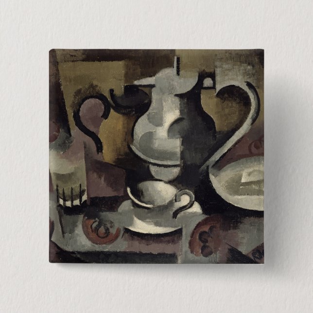 Still Life with Three Handles 15 Cm Square Badge (Front)