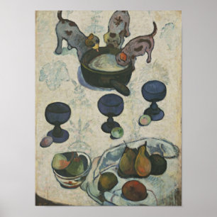 Still Life With Three Puppies by Paul Gauguin Poster