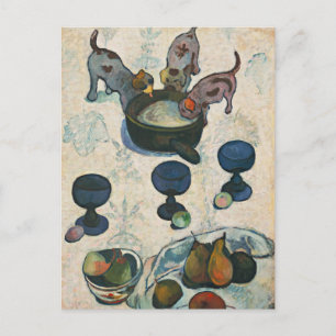 Still Life with Three Puppies Paul Gauguin Postcard
