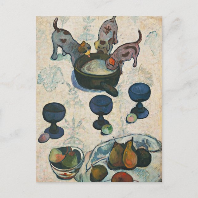 Still Life with Three Puppies | Paul Gauguin Postcard (Front)