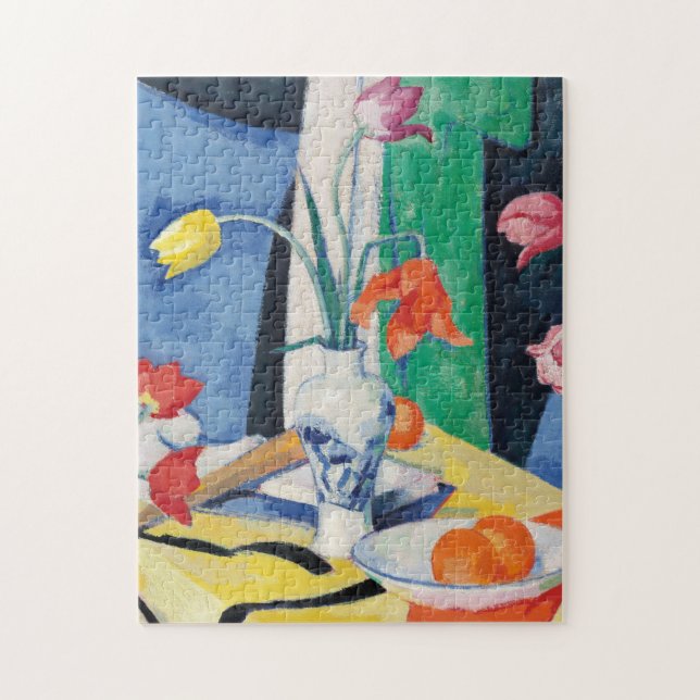 Still Life with Tulips | Samuel John Peploe Jigsaw Puzzle (Vertical)