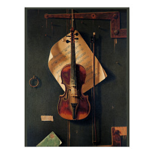 Still Life with Violin, fine art, Poster