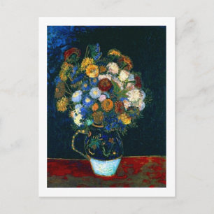 Still Life with Zinnias Van Gogh Fine Art Postcard