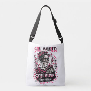 Still Married Still Alive Impressive Skeleton Crossbody Bag