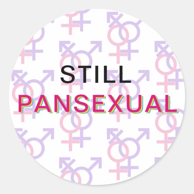 Still Pansexual (T&F) Stickers (Front)