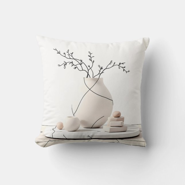 Still pattern and sketch art Pillow 2 sides  (Front)