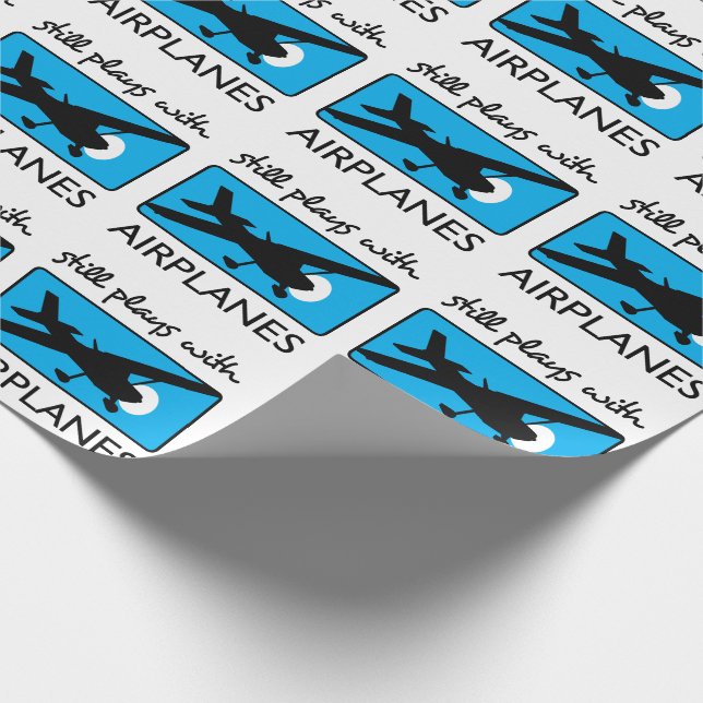 Still Plays With Aeroplanes Wrapping Paper (Corner)
