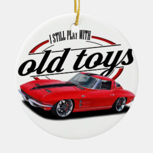 Still plays with corvettes ceramic ornament