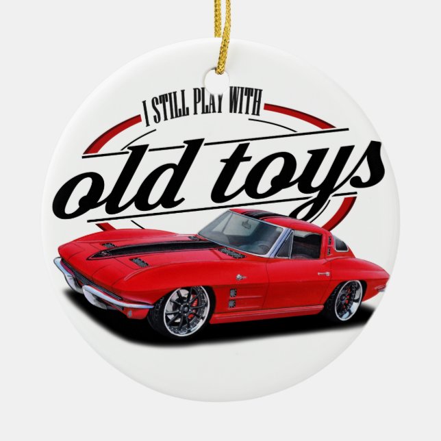Still plays with corvettes ceramic ornament (Front)