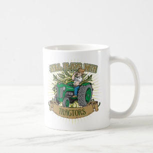Still Plays With Green Tractors Coffee Mug
