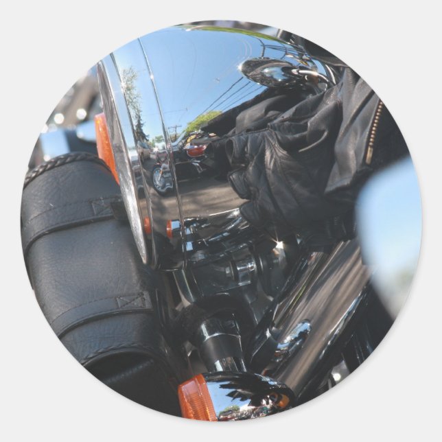 Still Plays with Motorcycles Classic Round Sticker (Front)