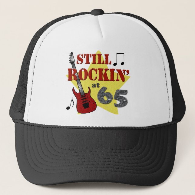 Still Rockin' at 65 Trucker Hat (Front)